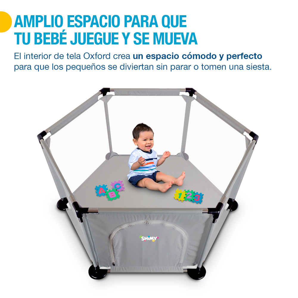 Foto 9 pulgar | Corral para Bebé Portátil Interior Exterior Bolsa De Viaje, Shimy Gris 83282-gl