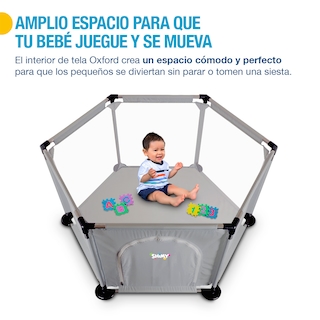 Foto 8 | Corral para Bebé Portátil Interior Exterior Bolsa De Viaje, Shimy Gris 83282-gl