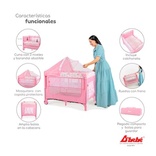 Foto 4 | Cuna Colecho Love & Care Bebe Rosa