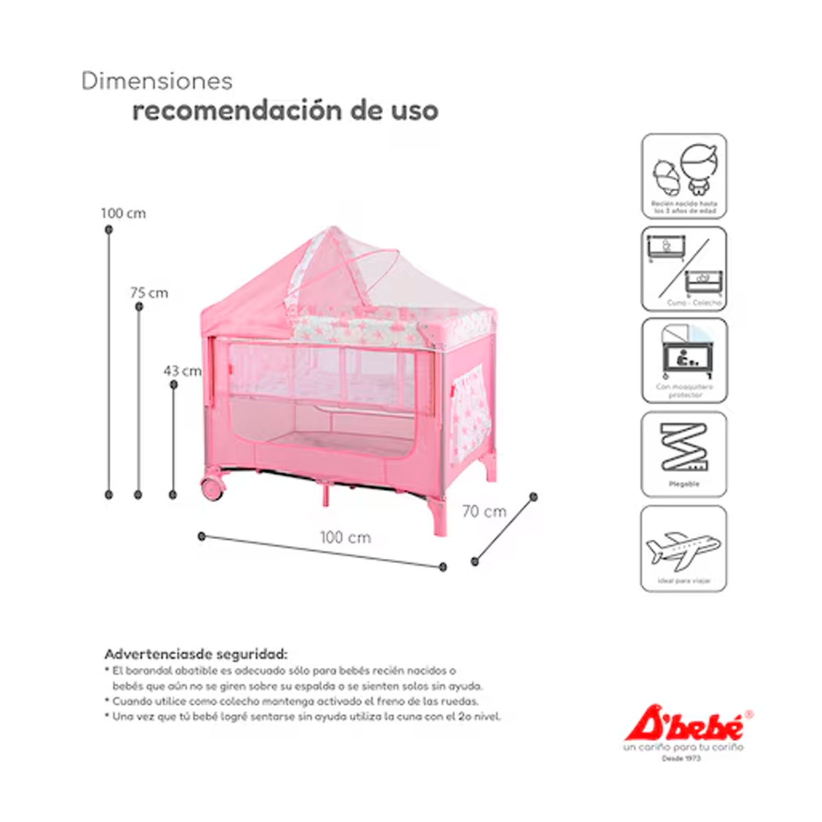 Foto 5 | Cuna Colecho Love & Care Bebe Rosa