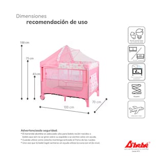 Foto 5 | Cuna Colecho Love & Care Bebe Rosa