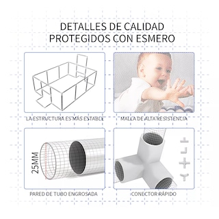 Foto 2 | Corralito Para Bebé Corral Infantil Gimnasio De Juegos Eo Safe Imports Esi-18406 Azul
