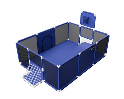 Foto 1 | Corral Infantil Gimnasio De Juegos Para Bebé Seguro Color Azul Basitex