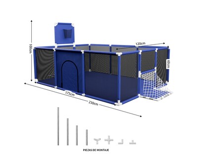 Foto 3 | Corral Infantil Gimnasio De Juegos Para Bebé Seguro Color Azul Basitex