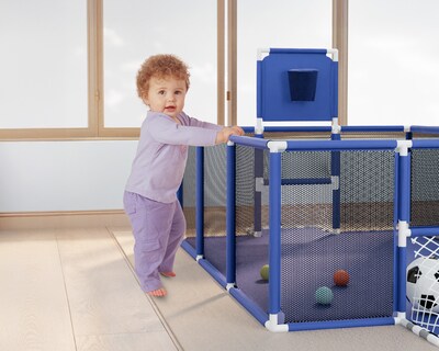 Foto 4 | Corral Infantil Gimnasio De Juegos Para Bebé Seguro Color Azul Basitex