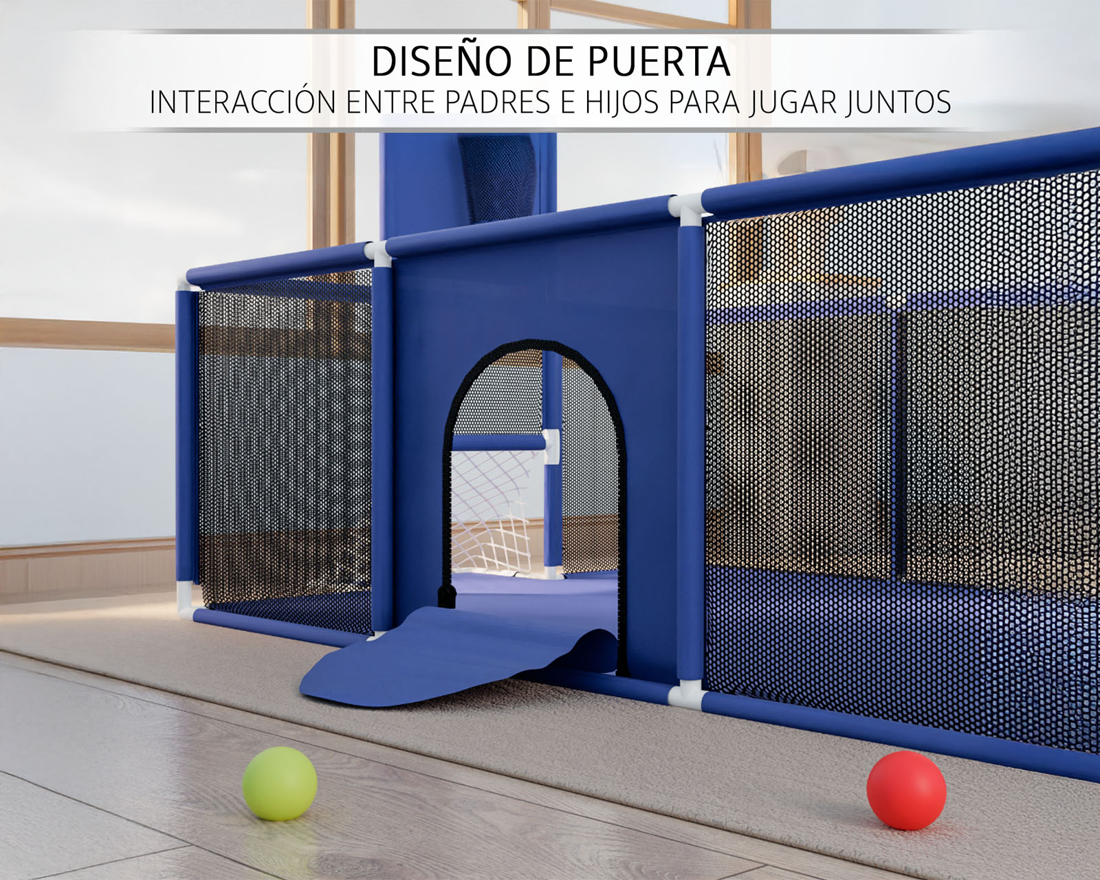 Foto 8 pulgar | Corral Infantil Gimnasio De Juegos Para Bebé Seguro Color Azul Basitex