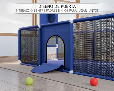 Foto 7 | Corral Infantil Gimnasio De Juegos Para Bebé Seguro Color Azul Basitex