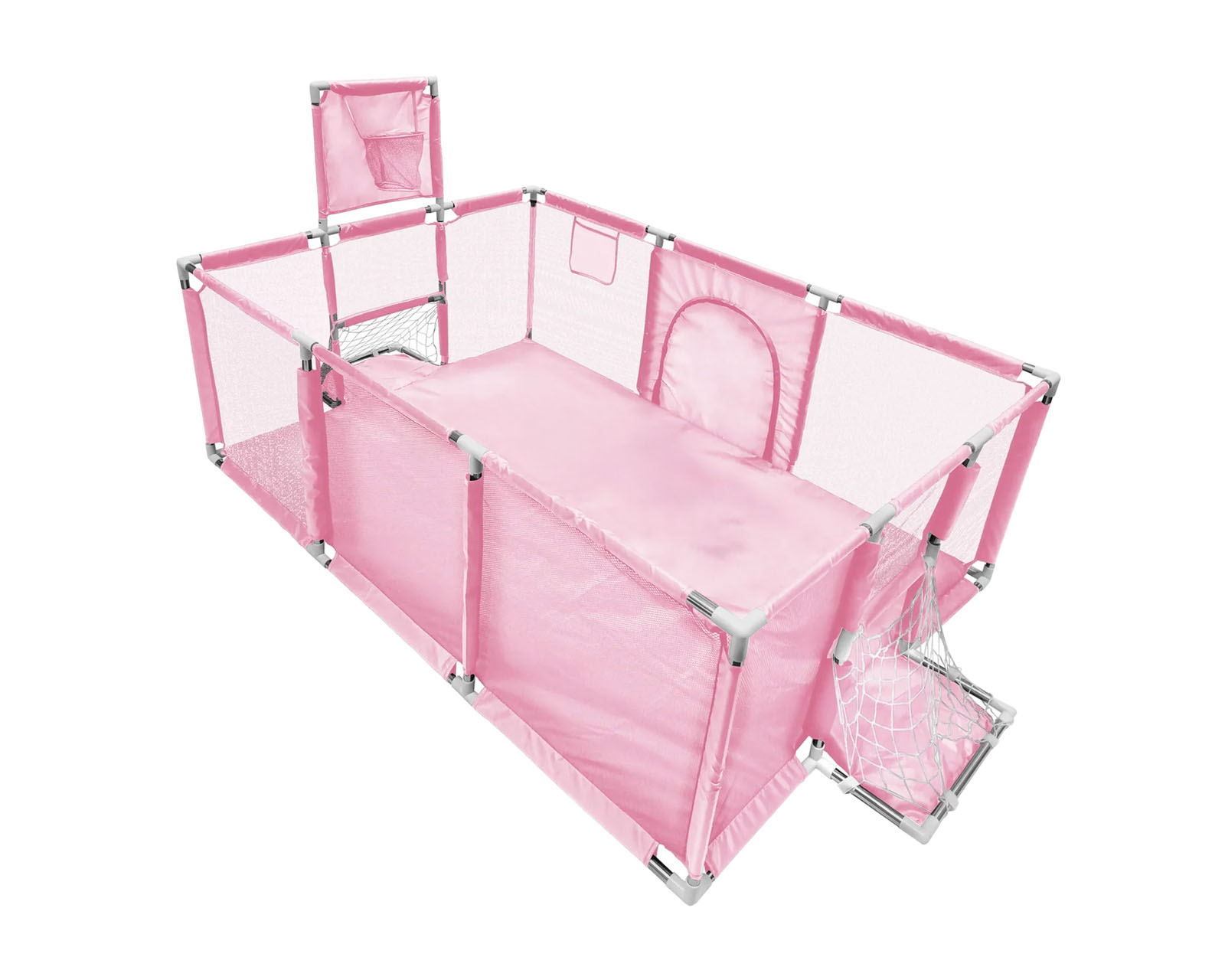 Corral Infantil Gimnasio De Juegos Para Bebé Seguro Color Rosa Basitex