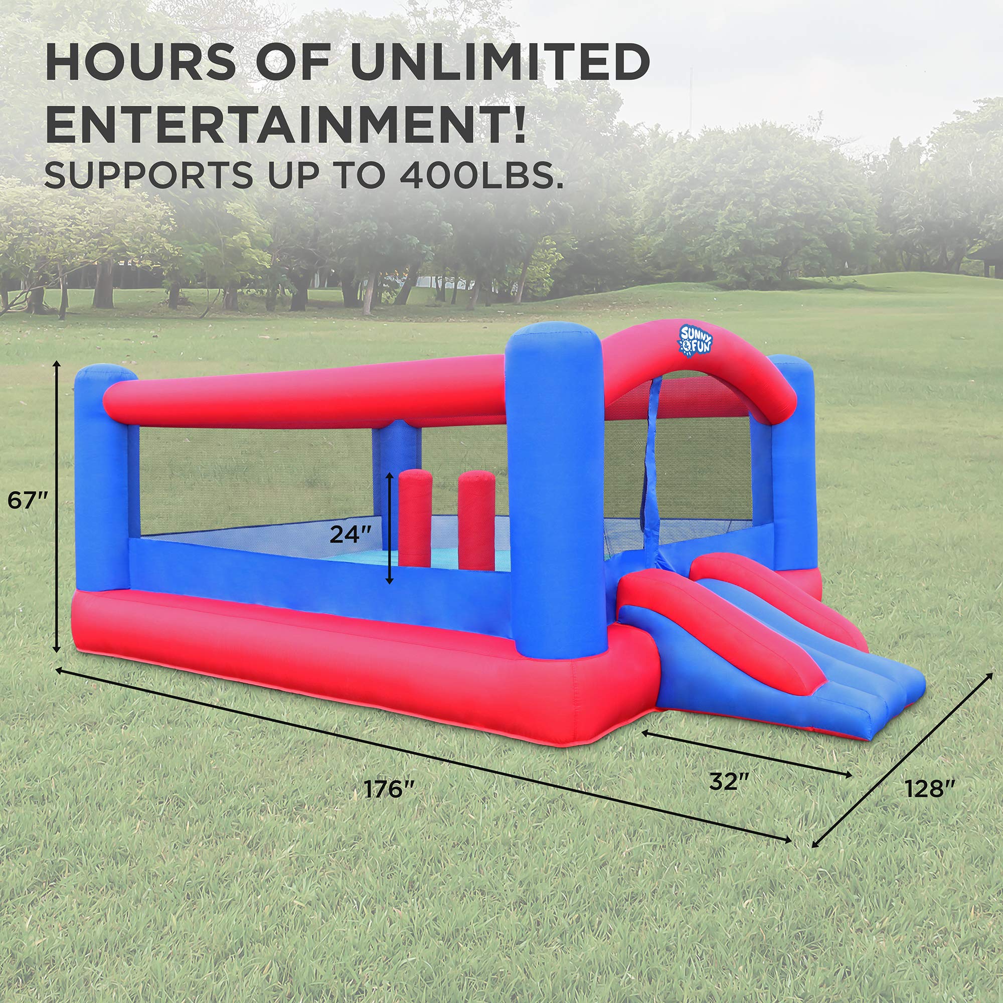 Foto 3 pulgar | Casa Hinchable Sunny & Fun Giant De 3,7 X 3,2 M Para Niños - Venta Internacional.