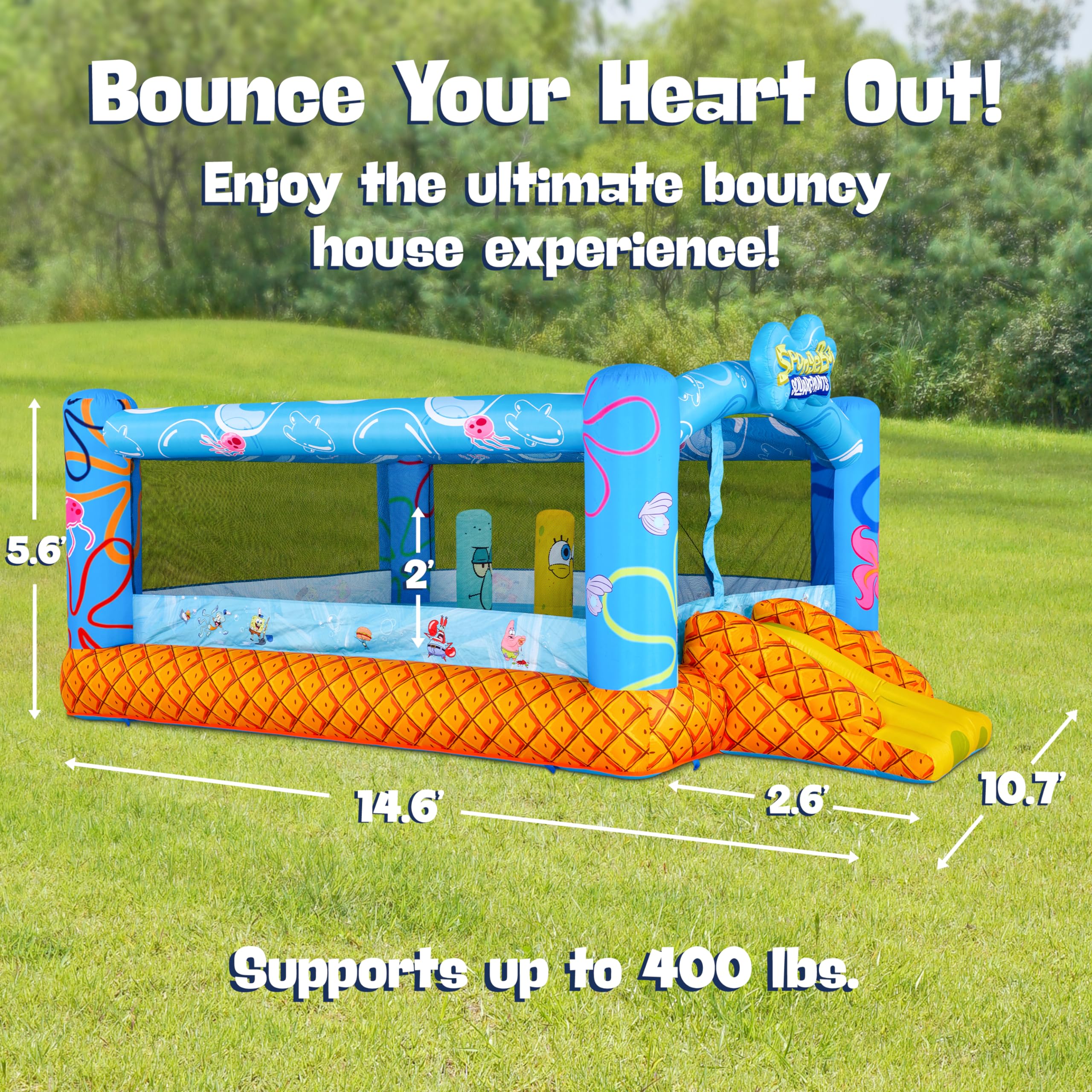 Foto 2 | Casa Hinchable Sunny & Fun Spongbob Con Ventilador - Venta Internacional.