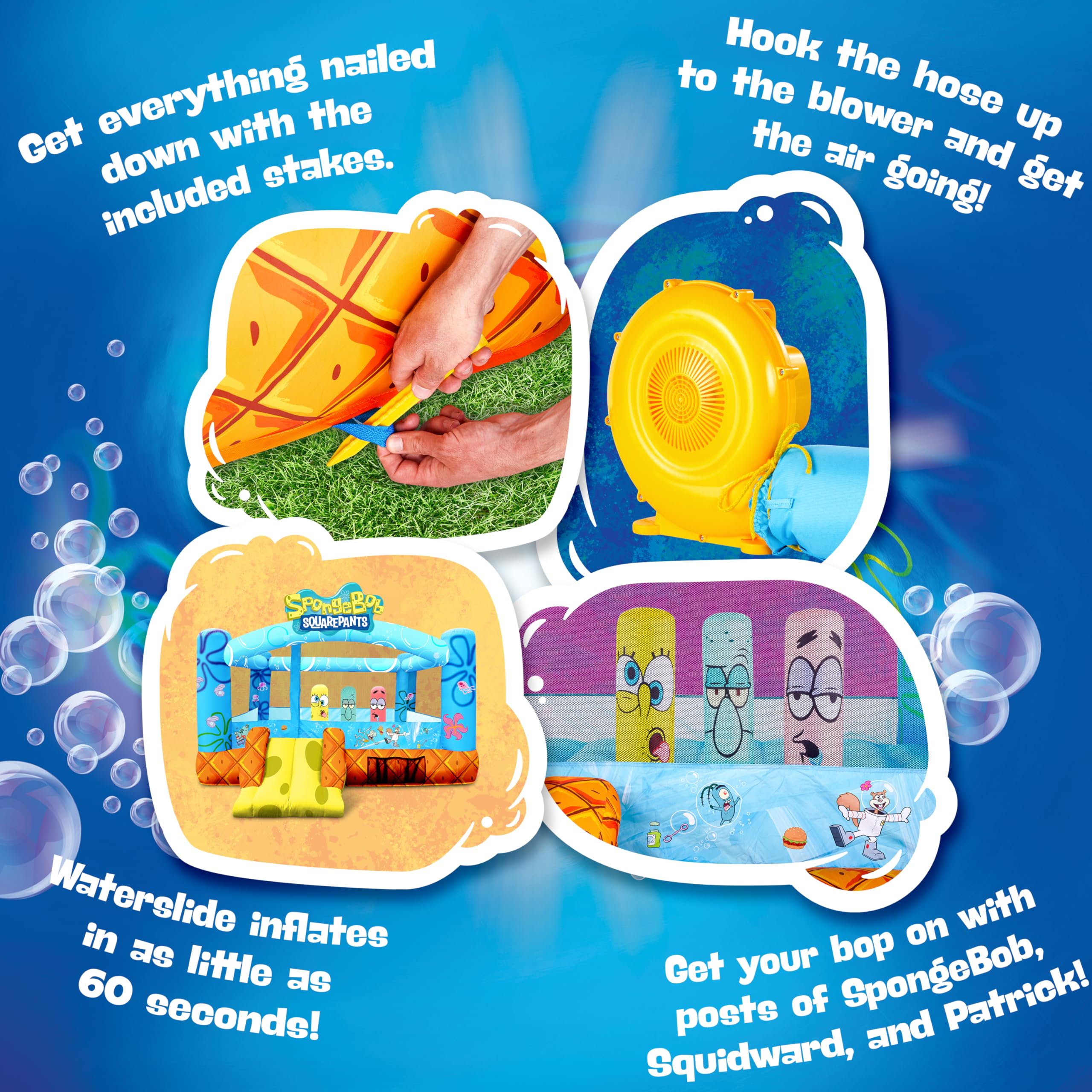 Foto 3 | Casa Hinchable Sunny & Fun Spongbob Con Ventilador - Venta Internacional.