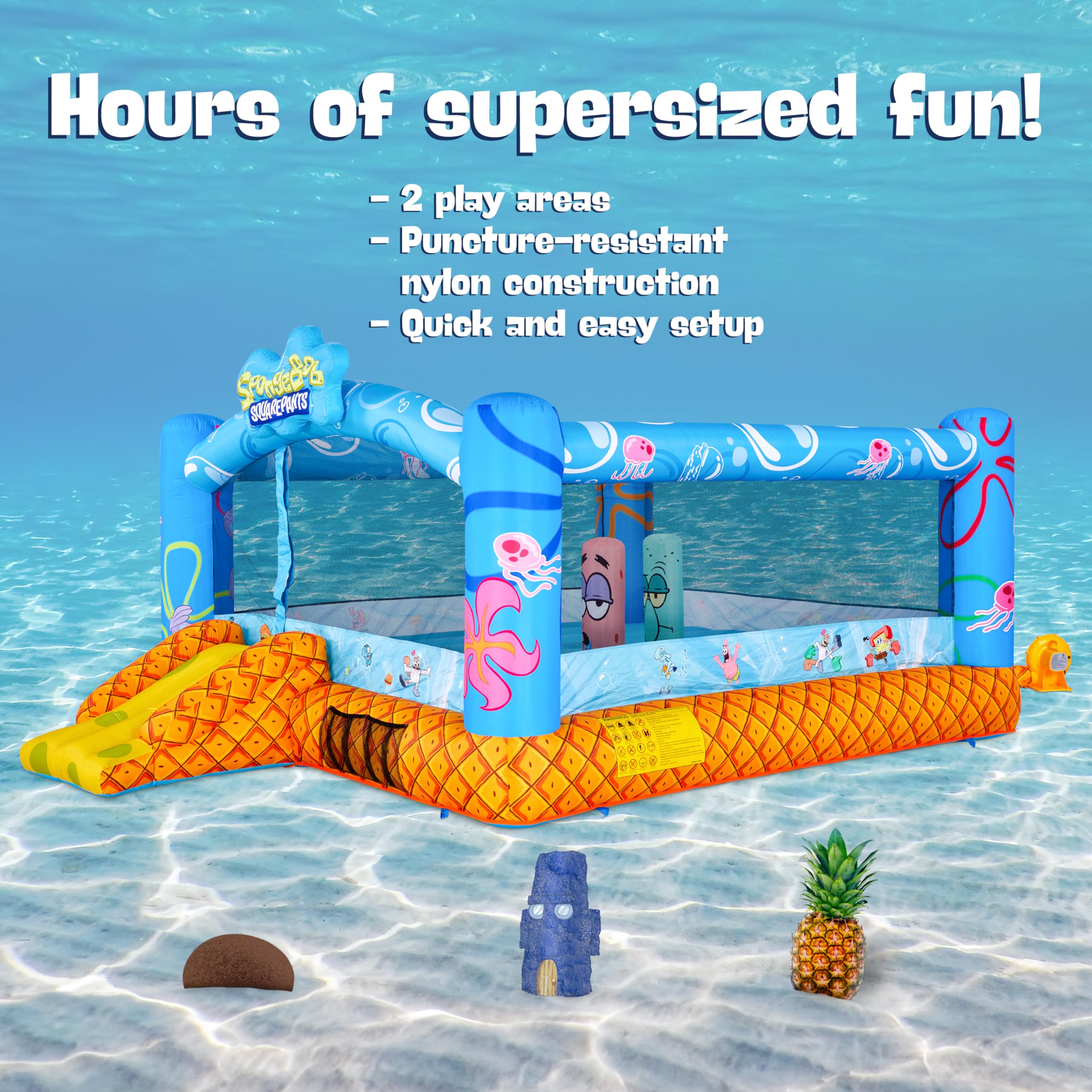 Foto 5 | Casa Hinchable Sunny & Fun Spongbob Con Ventilador - Venta Internacional.