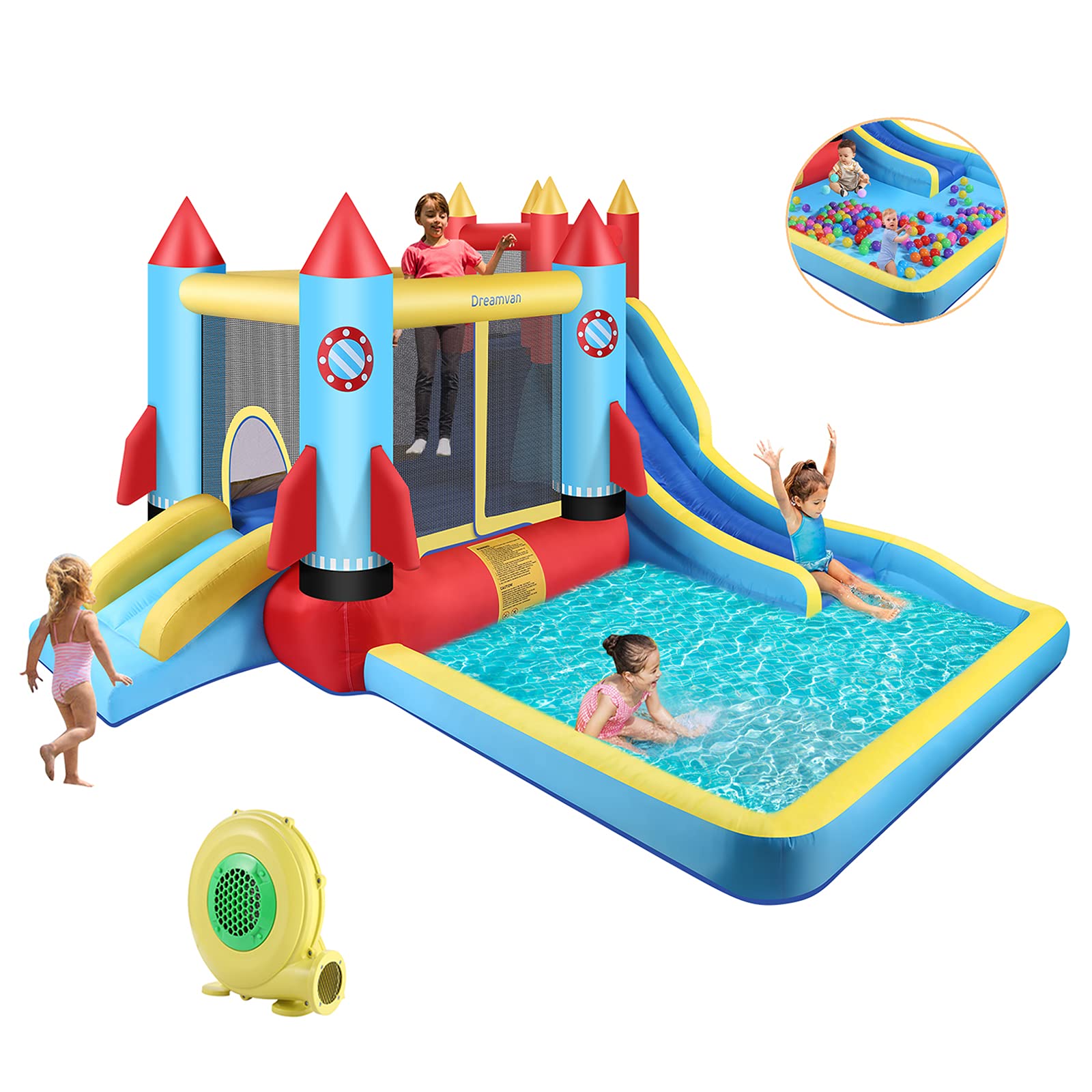 Foto 2 pulgar | Casa Hinchable Dreamvan Para Niños Con Ventilador - Venta Internacional.