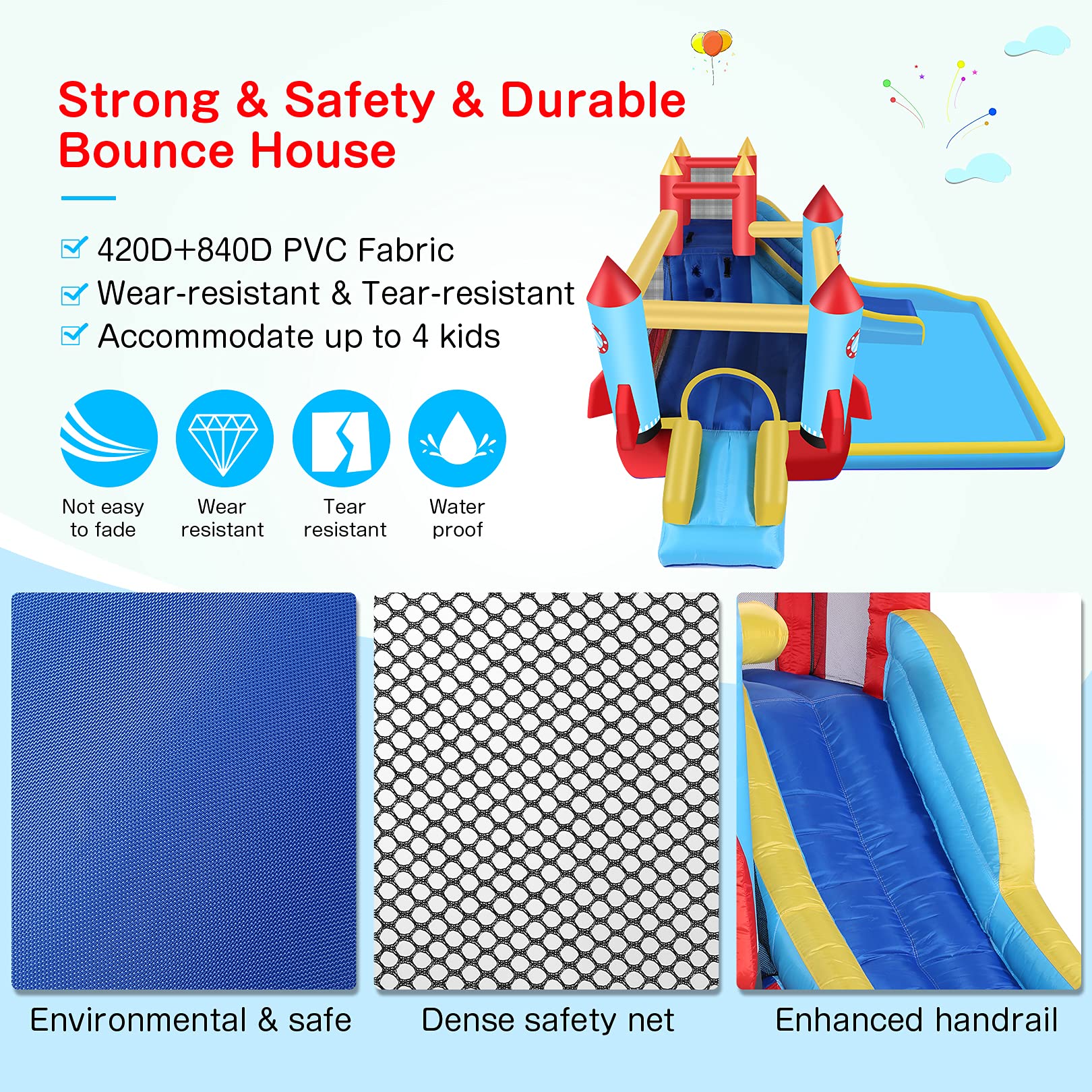 Foto 3 | Casa Hinchable Dreamvan Para Niños Con Ventilador - Venta Internacional.