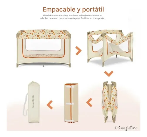 Foto 4 pulgar | Corral Para Bebé Dream On Me Plegable Contemporáneo Beige