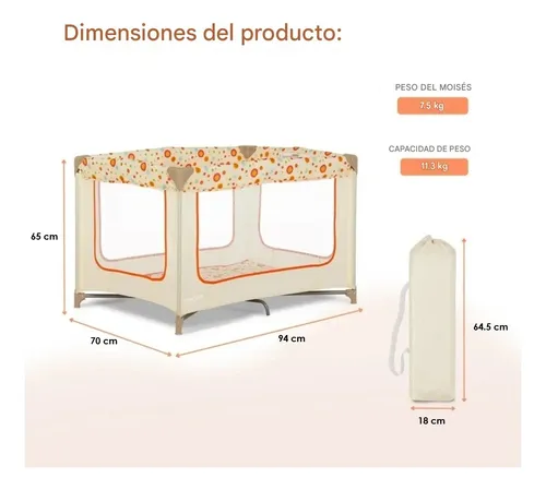 Foto 5 pulgar | Corral Para Bebé Dream On Me Plegable Contemporáneo Beige