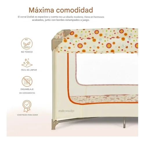 Foto 7 pulgar | Corral Para Bebé Dream On Me Plegable Contemporáneo Beige