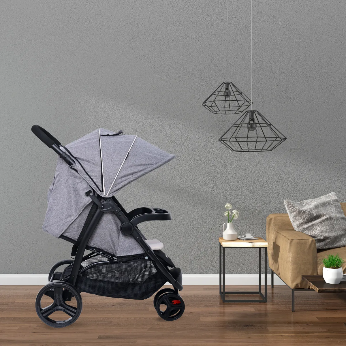 Foto 7 | Carriola Para Bebé Aeiou Francia Reclinable Con 3 Llantas Beige