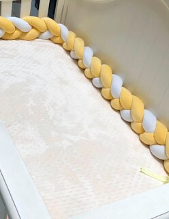 Foto 2 | Protector De Cuna 2m Protege Golpes Bebé Amarillo Blanco