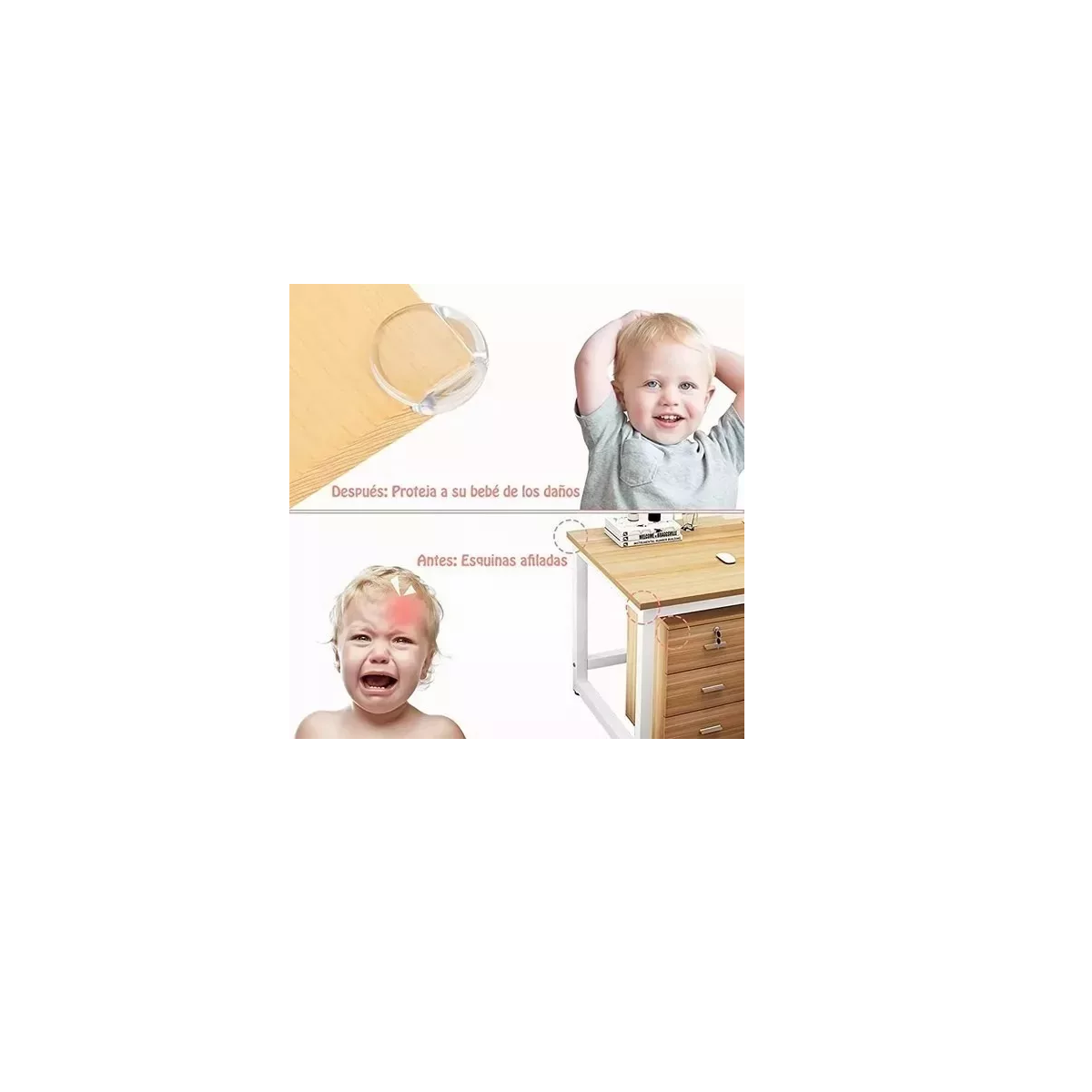 Foto 2 | 20 Piezas Muebles Para Bebes Protector De Esquinas De Mesas Eo Safe Imports Esi-17180 Transparente