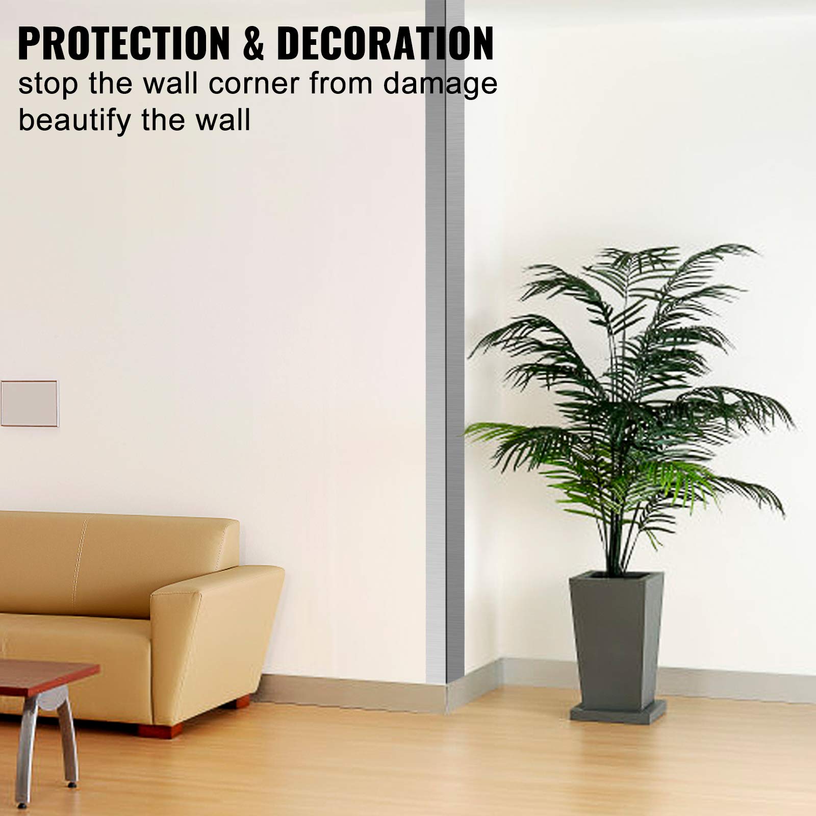Foto 6 pulgar | Juego De Protectores De Esquina Vevor De Acero Inoxidable 304 De 5 X 5 X 122 Cm  - Venta Internacional.