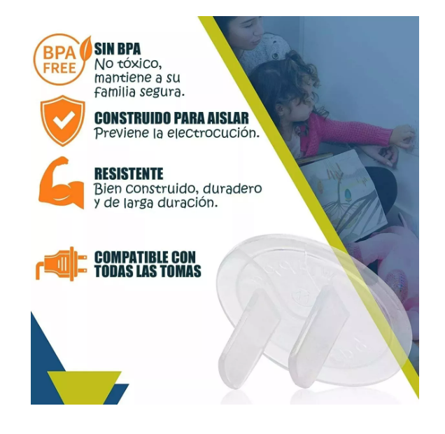 Foto 4 pulgar | Protectores De Contactos Enchufe 50 Pzas Seguros Bebes Niños