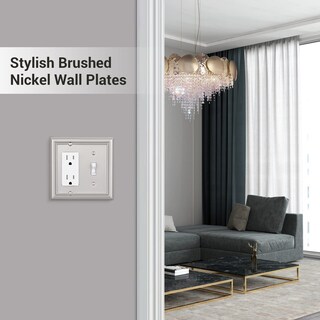 Foto 4 | Placas De Pared Dewenwils De Níquel Cepillado Con Doble Salida, Paquete De 2 - Venta Internacional.