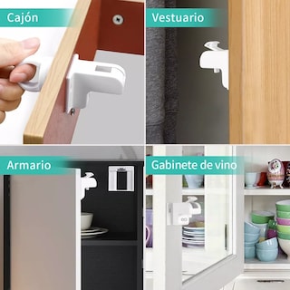 Foto 3 | Conjunto 12 Seguros Imán Cerradura para Niños Eo Safe Imports Esi-15514 Blanco