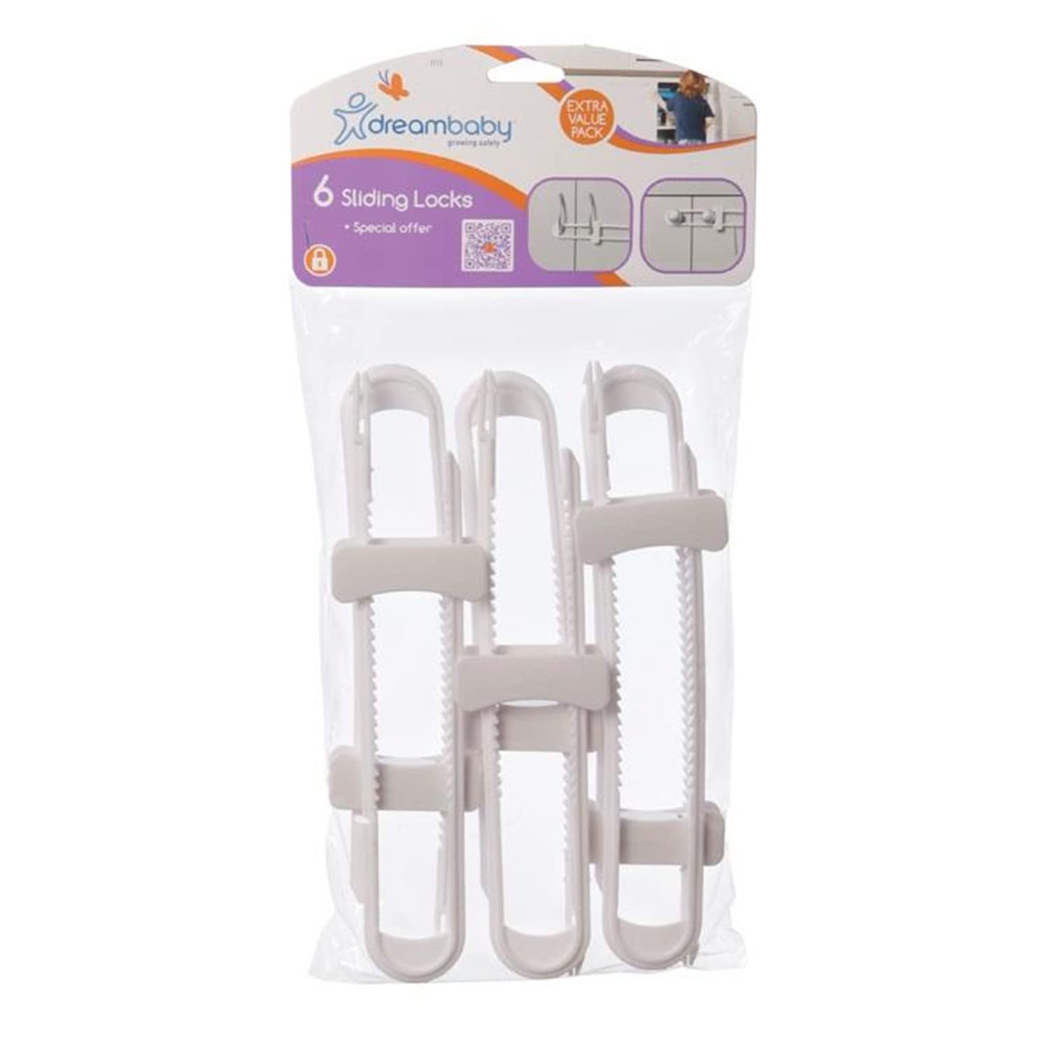 Foto 2 pulgar | Cerraduras Corredizas Dreambaby, A Prueba De Niños, 6 Unidades, Color Blanco - Venta Internacional.