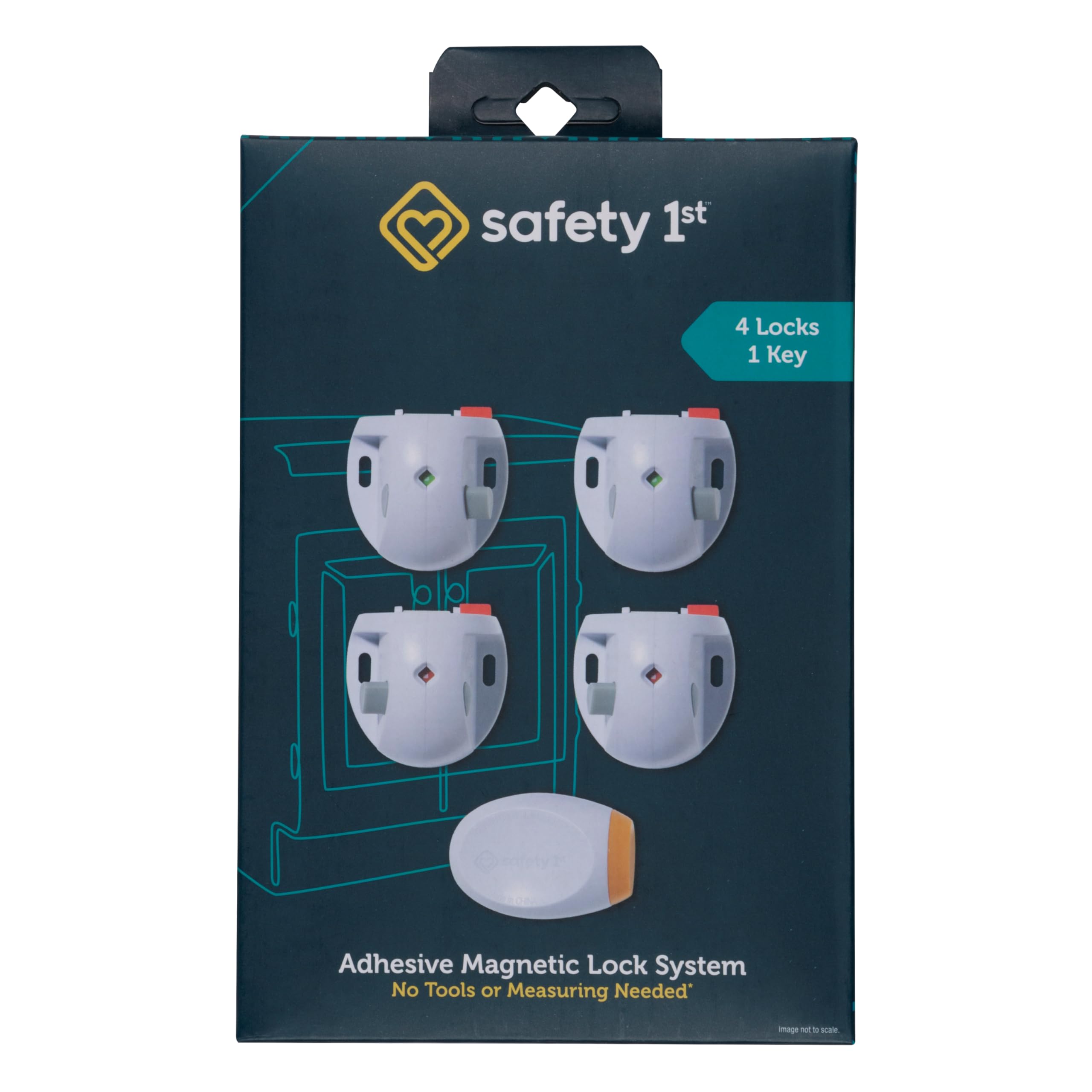 Foto 1 | Sistema De Cierre Magnético Safety First Adhesivo, 4 Cerraduras Y 1 Llave - Venta Internacional.