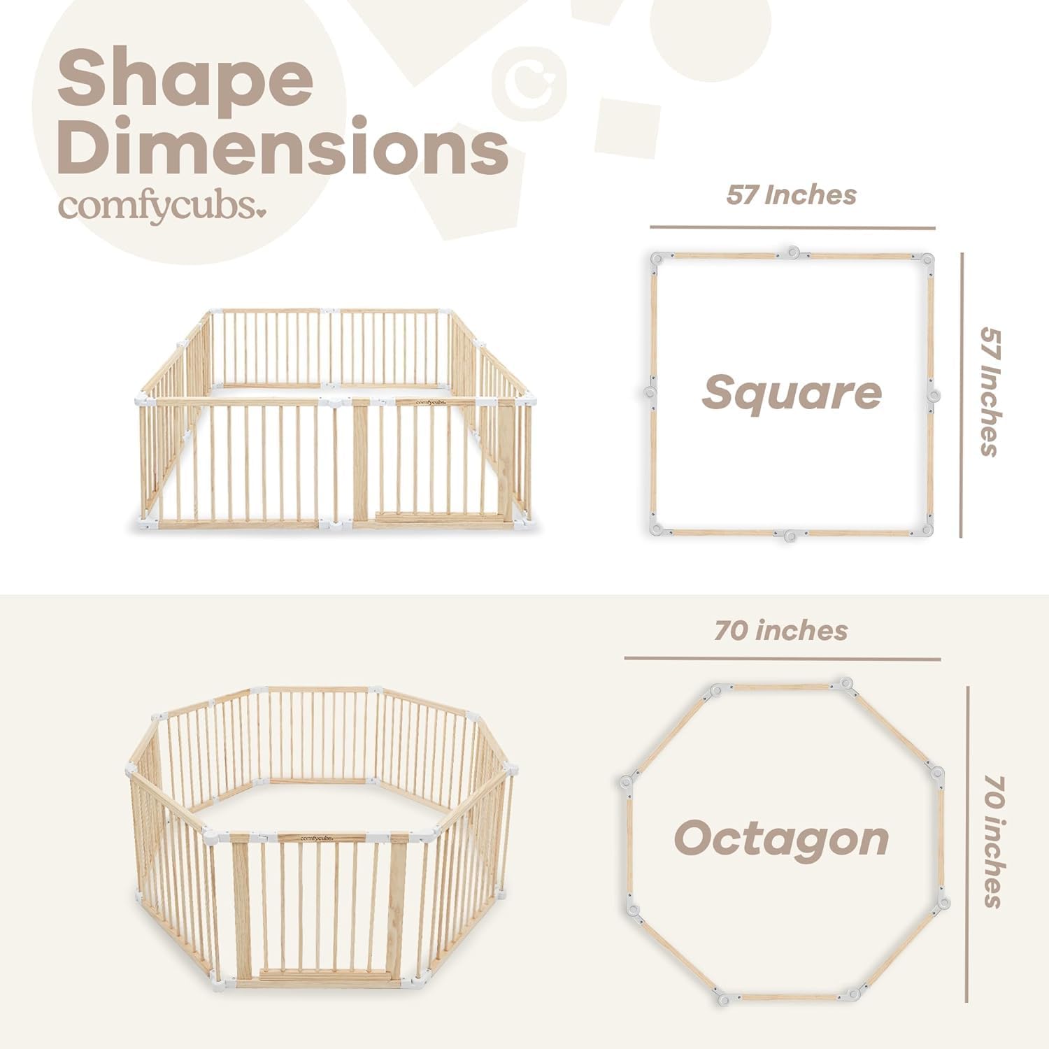 Foto 5 pulgar | Baby Playpen & Baby Gate Comfy Cubs, Plegables, De Madera - Venta Internacional.