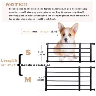 Foto 5 | Puerta Para Perros Stoneglow, Escalón Expandible De 56 A 100 Cm, Color Negro - Venta Internacional.
