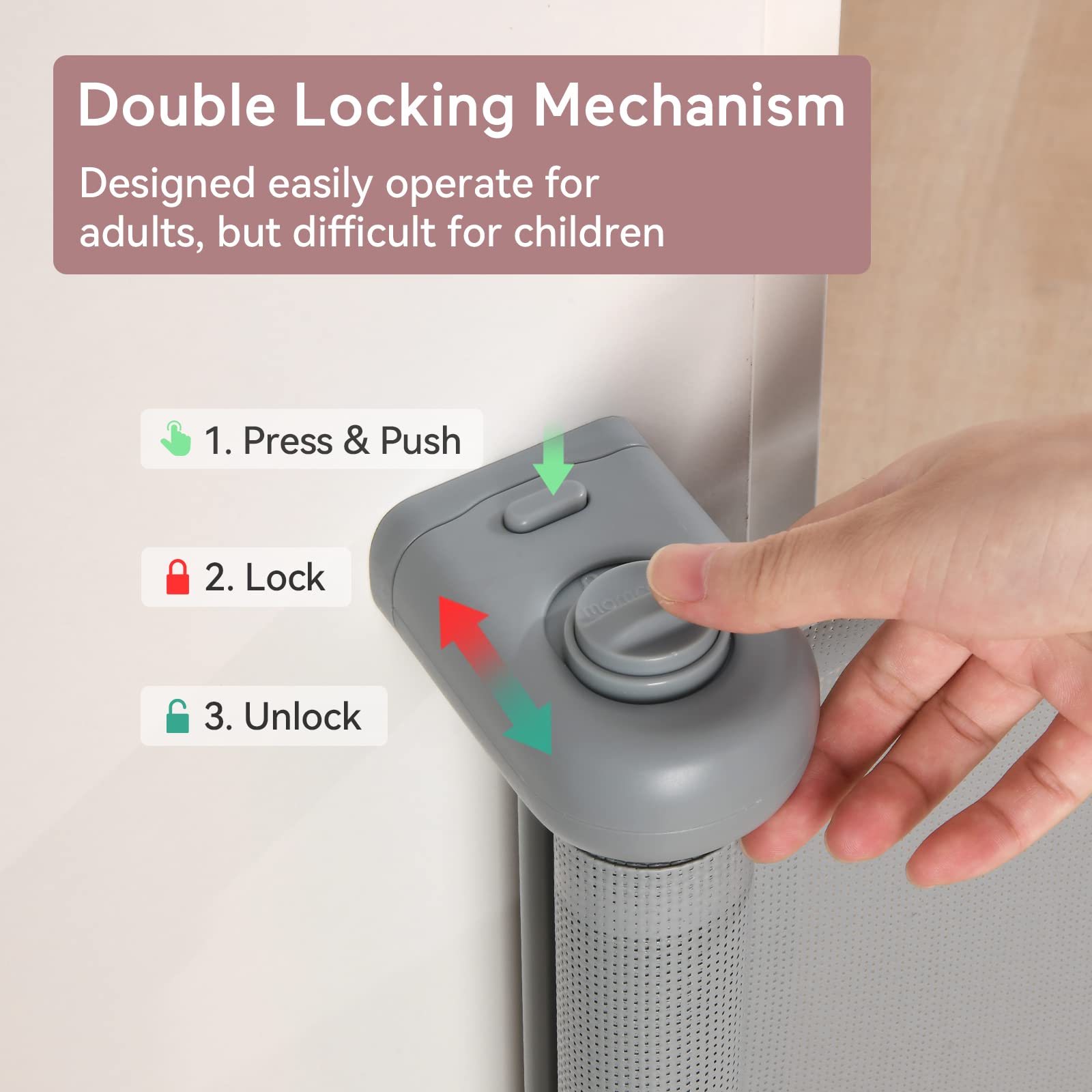 Foto 4 pulgar | Puerta Retráctil Para Bebés Momcozy, Malla, 104 Cm De Alto Y 180 Cm De Ancho - Venta Internacional.