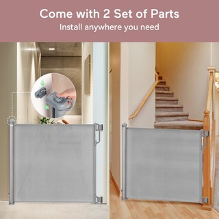 Foto 5 | Puerta Retráctil Para Bebés Momcozy, Malla, 104 Cm De Alto Y 180 Cm De Ancho - Venta Internacional.