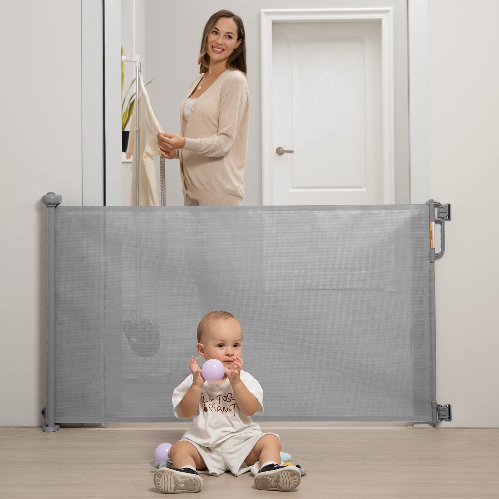 Foto 8 pulgar | Puerta Retráctil Para Bebés Momcozy, Malla, 104 Cm De Alto Y 180 Cm De Ancho - Venta Internacional.