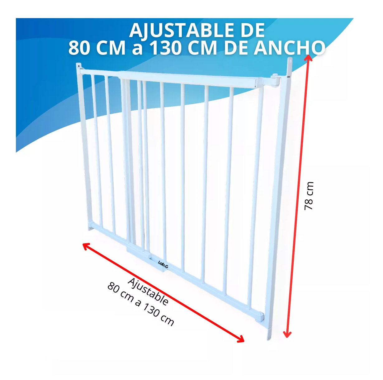 Foto 4 pulgar | Puerta Reja Seguridad Bebes Escaleras Mascotas Expandible Bb Blanco