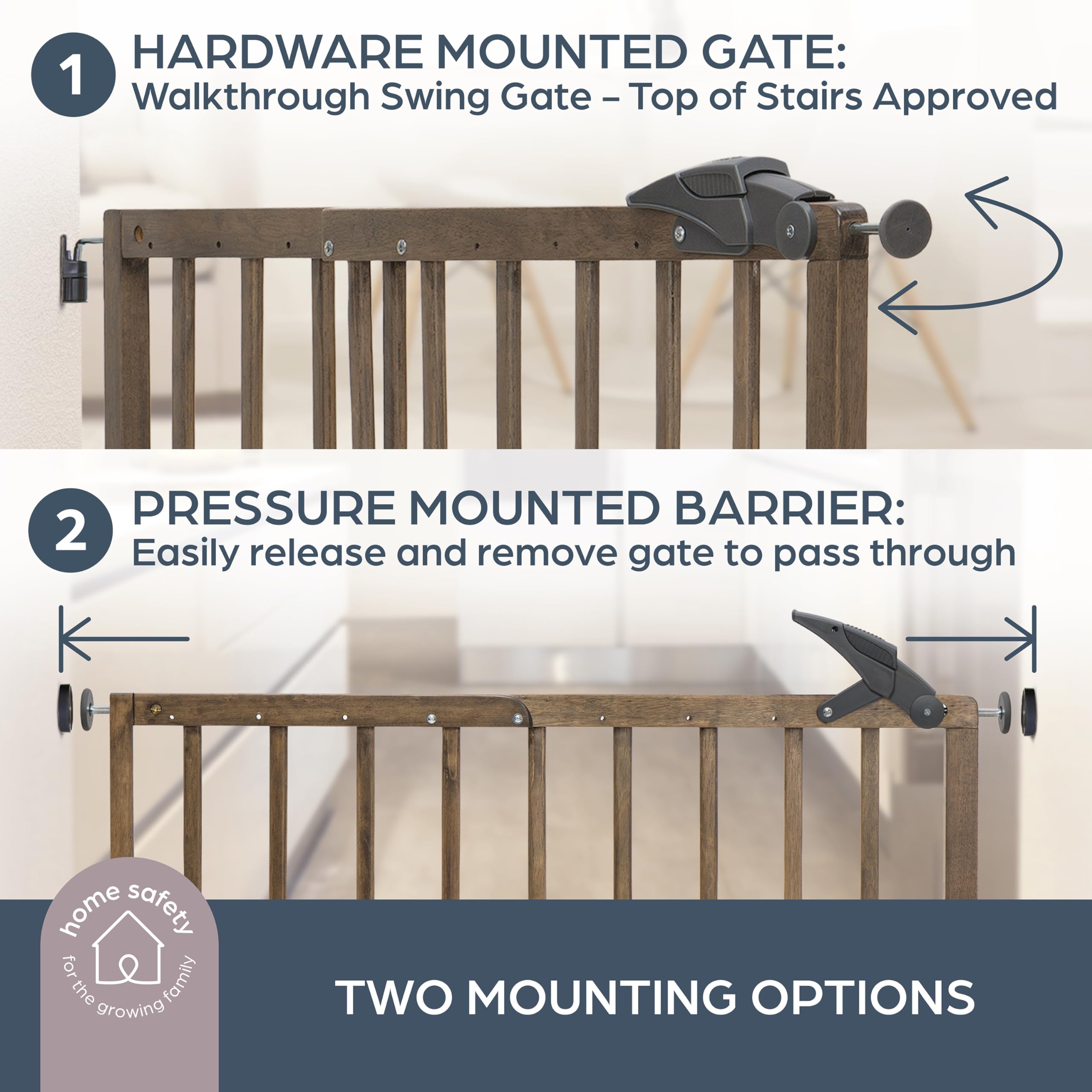 Foto 4 pulgar | Baby Gate Dreambaby Nottingham De Madera Rústica De 70 A 104 Cm - Venta Internacional.