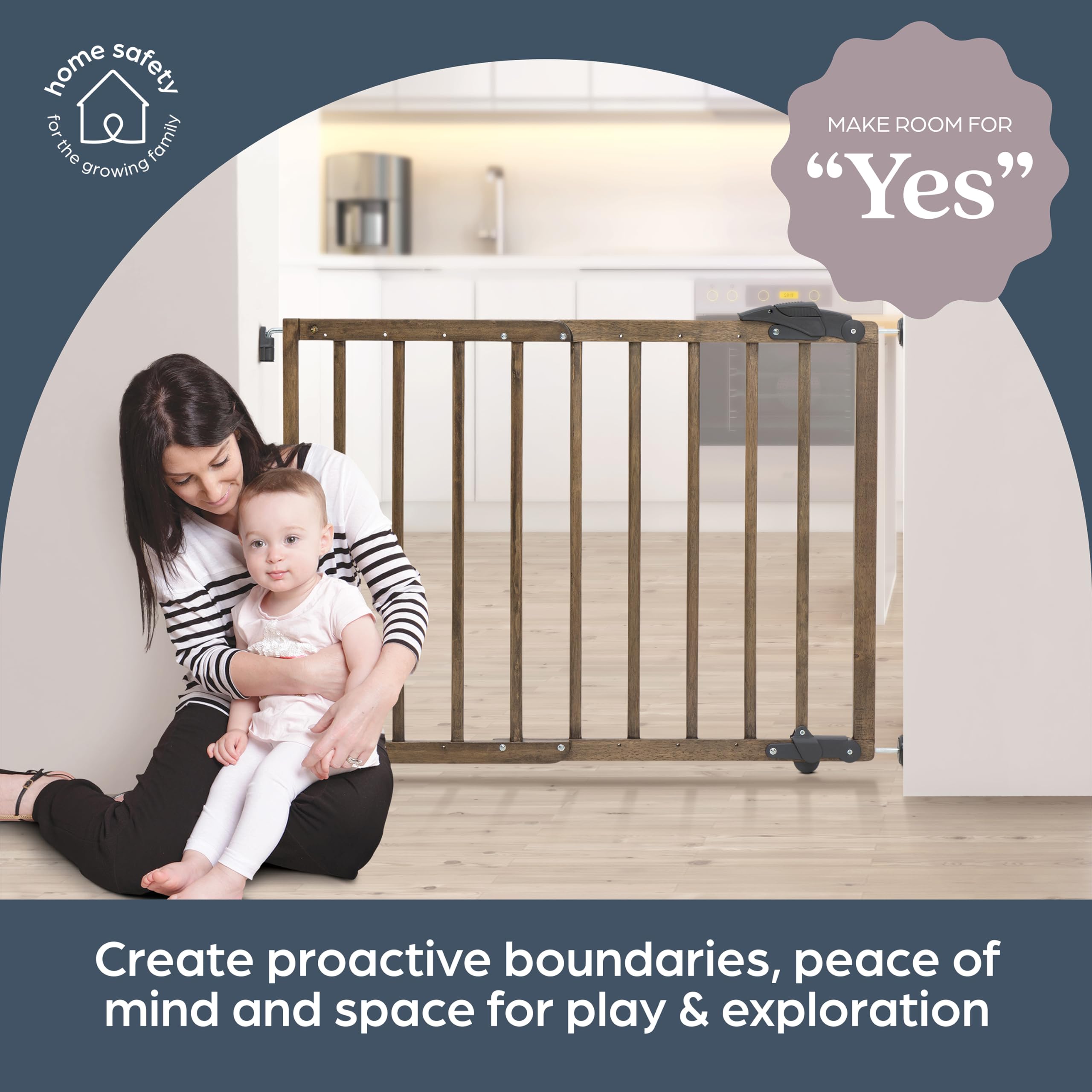 Foto 7 pulgar | Baby Gate Dreambaby Nottingham De Madera Rústica De 70 A 104 Cm - Venta Internacional.