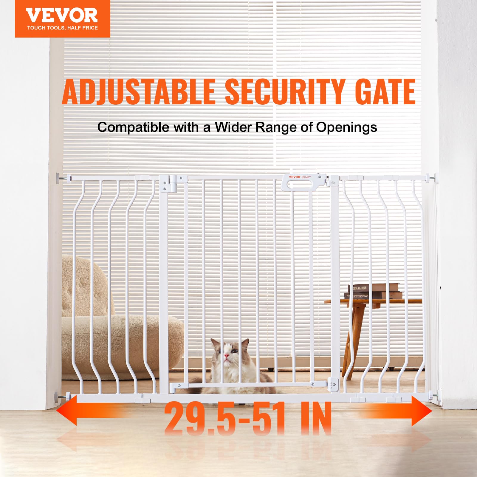 Foto 3 pulgar | Puerta De Seguridad Vevor 29.5-51 Extra Ancha Para Escaleras Y Puertas - Venta Internacional.
