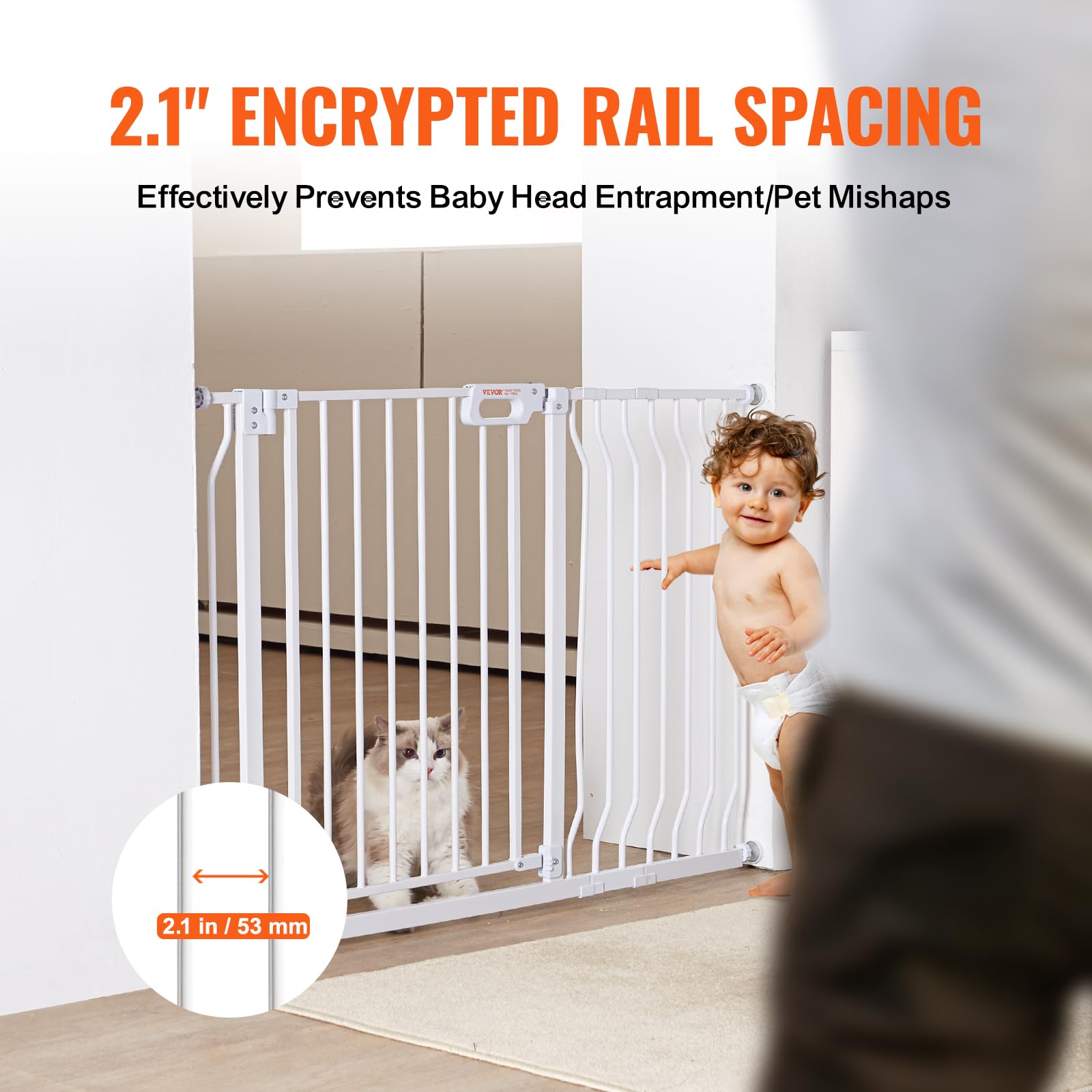 Foto 6 pulgar | Puerta De Seguridad Vevor De 75 A 118 Cm, Extra Alta, Con Cierre Automático Para Escaleras - Venta Internacional.
