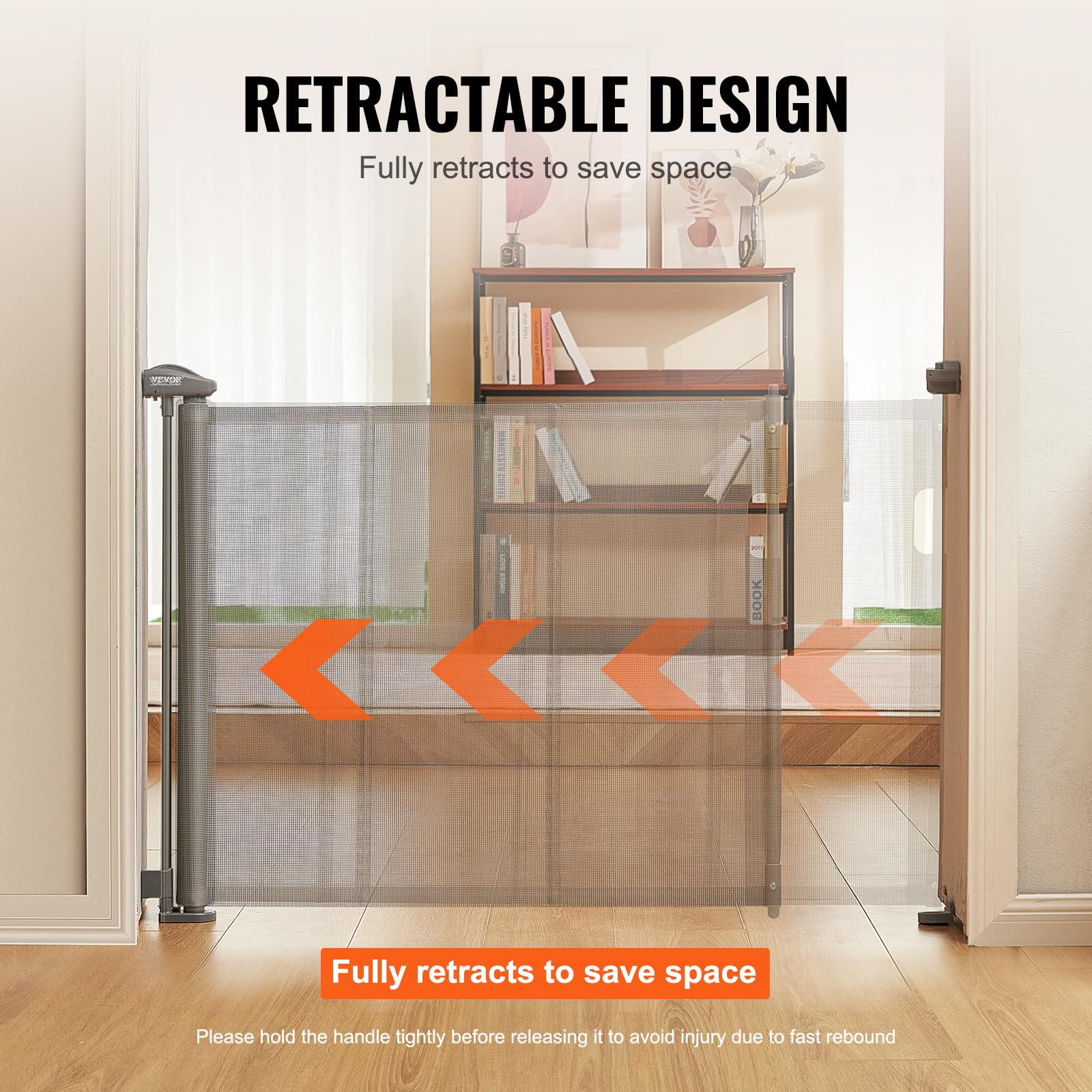 Foto 7 pulgar | Baby Gate Vevor Retráctil Para Escaleras De 86 A 152 Cm De Ancho Y 86 Cm De Alto - Venta Internacional.