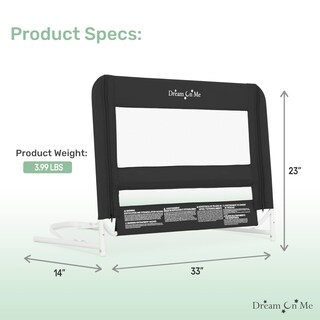Foto 3 | Bed Rail Dream On Me, Malla De Seguridad Ligera Para Niños Pequeños - Venta Internacional.
