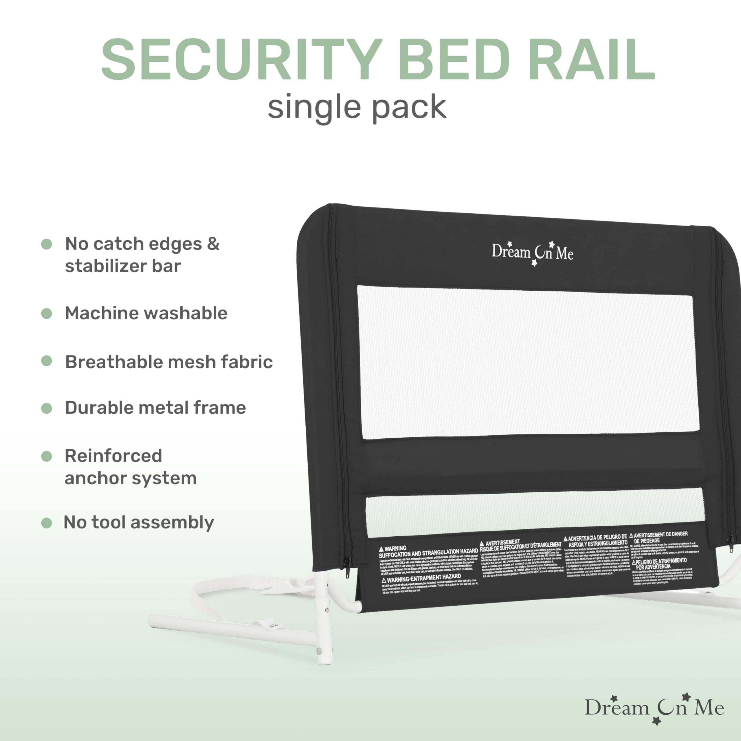 Foto 5 pulgar | Bed Rail Dream On Me, Malla De Seguridad Ligera Para Niños Pequeños - Venta Internacional.