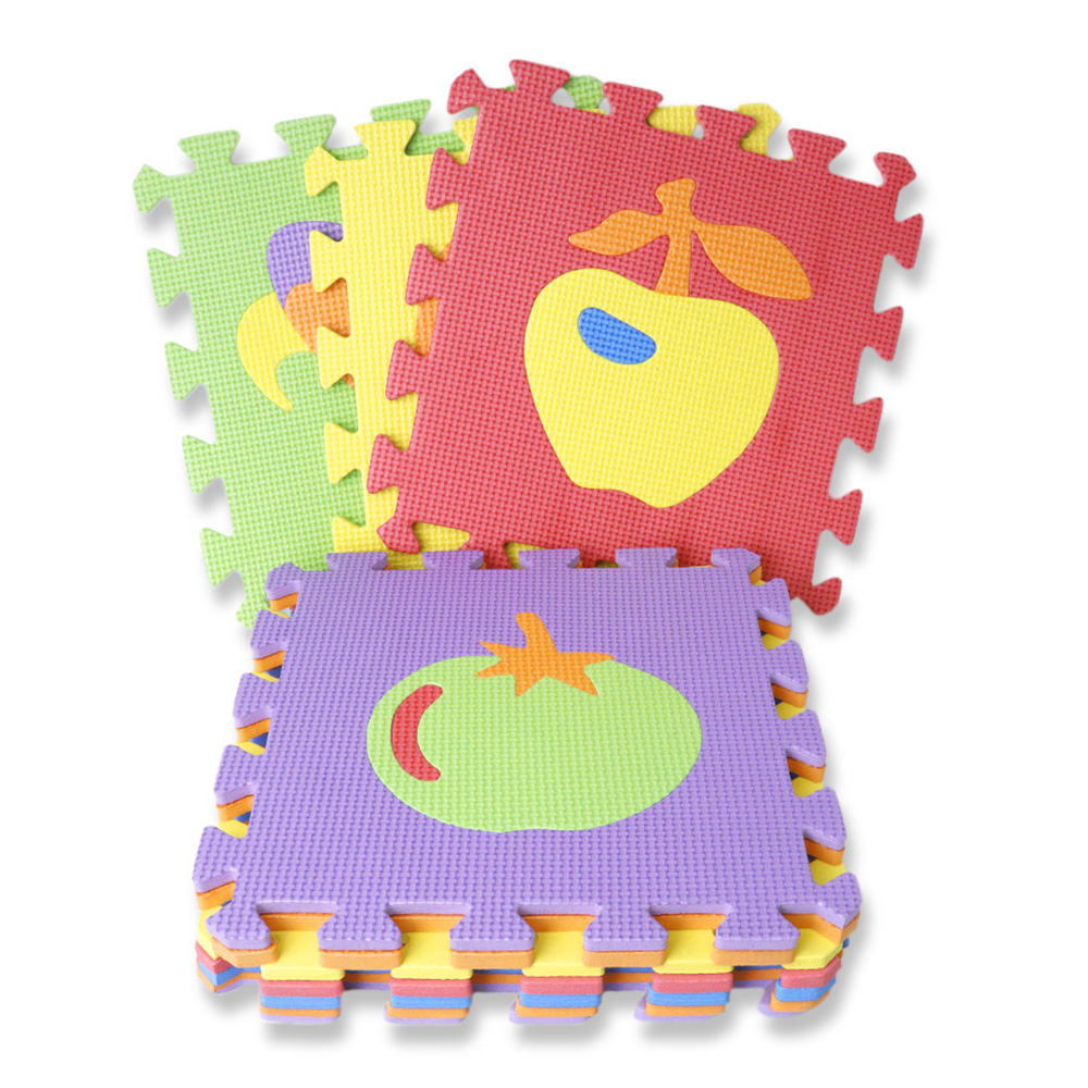 Foto 1 | Tapete De Fomi Armable Infantil Frutas Multicolor 10 Piezas