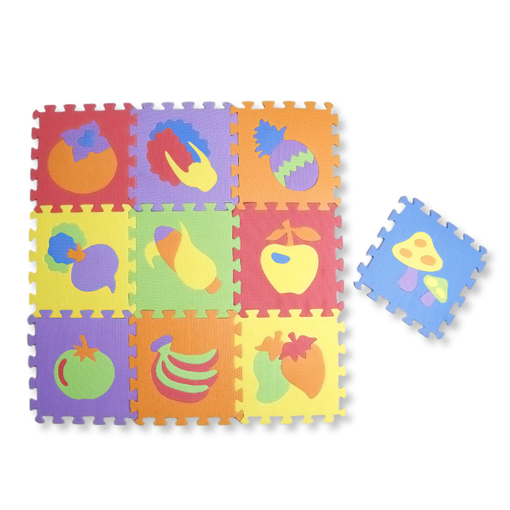 Foto 4 | Tapete De Fomi Armable Infantil Frutas Multicolor 10 Piezas