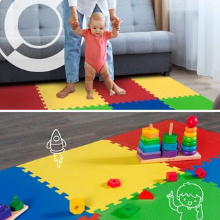 Foto 5 | Tapete Bebé Niños Prototipo Multicolor 4 Piezas
