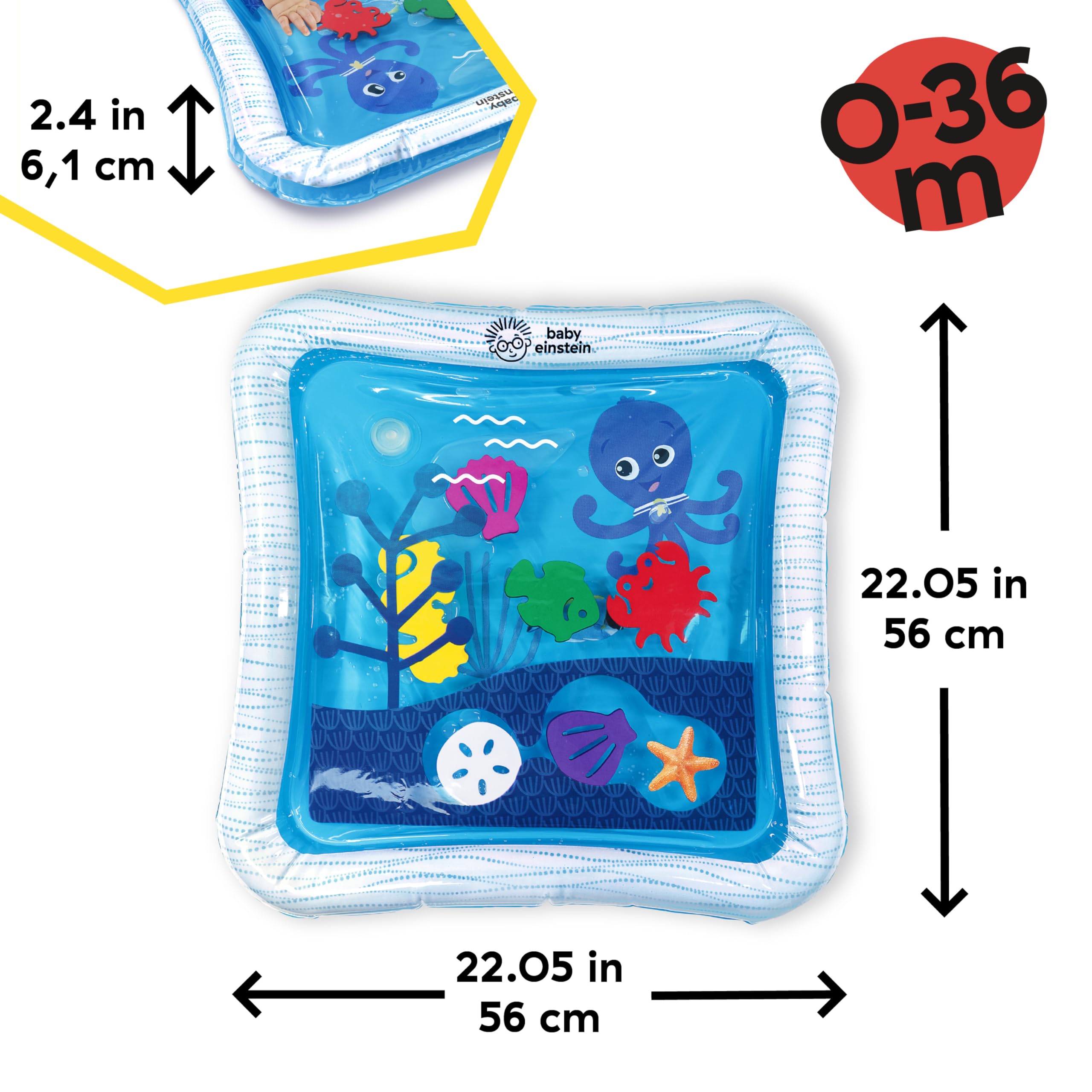 Foto 8 pulgar | Tapete Acuático Baby Einstein Tummy Time Opus Octopus Blue - Venta Internacional