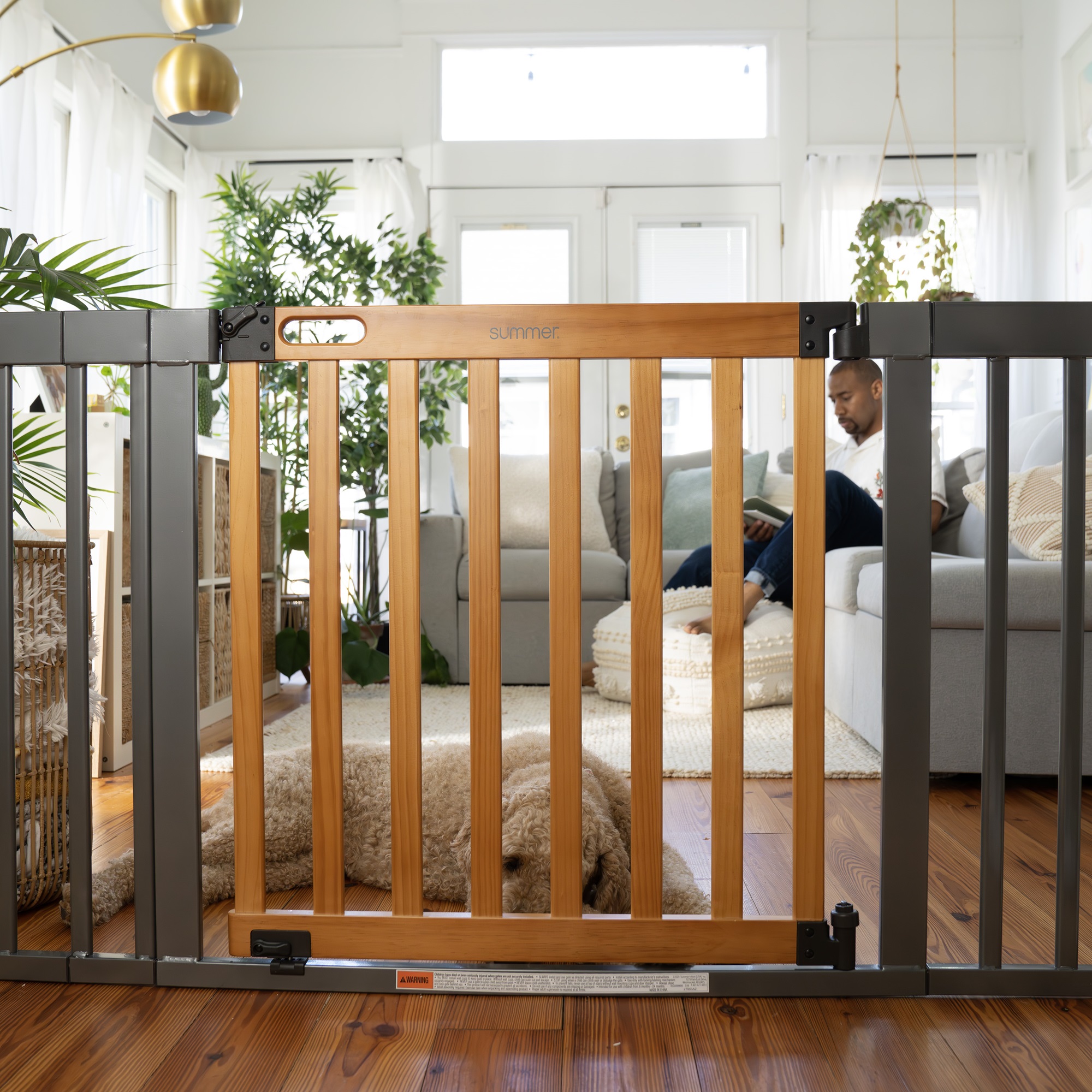 Foto 5 pulgar | Puerta De Seguridad Para Niños Summer West End Honey Oak
