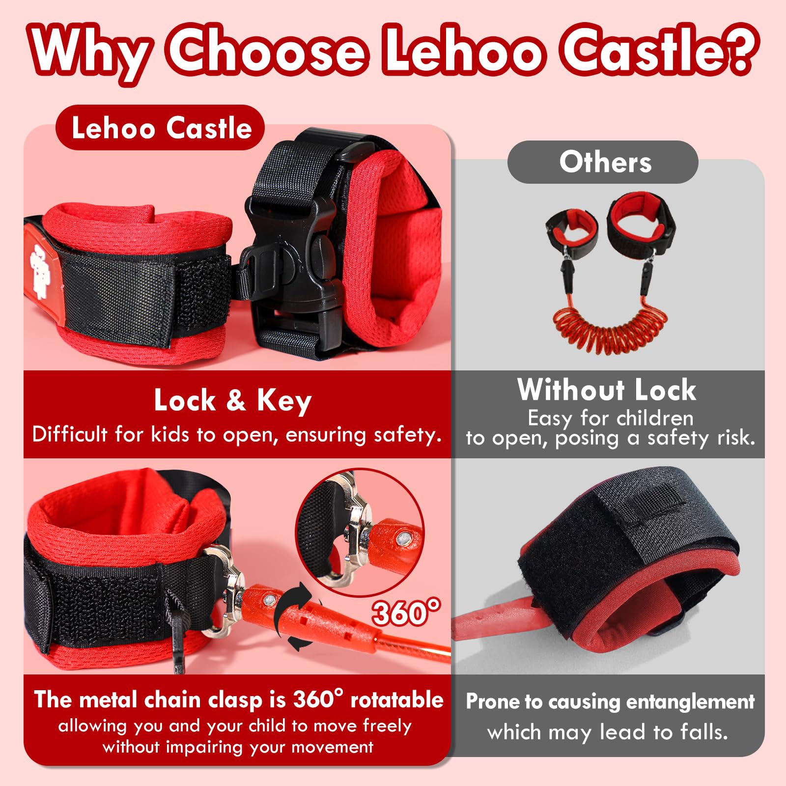 Foto 4 pulgar | Correa Para Niños Pequeños Lehoo Castle Mickey Anti Lost Wrish Link - Venta Internacional.