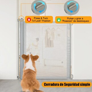 Foto 4 | Xtellar Puerta Seguridad Retráctil Y Expandible Para Bebé Y Mascotas 300x83 Cm